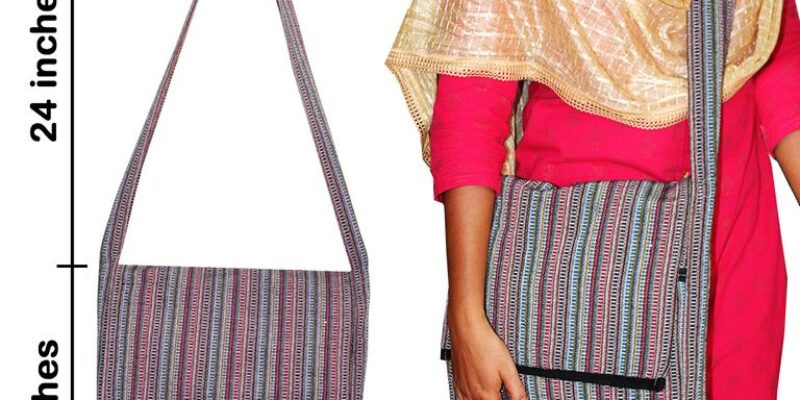 Jolna Bag Multicolor striped (Unisex, 15″ Large)