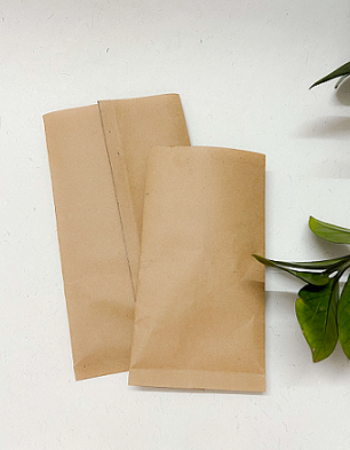 100g Kraft Pillow Pouch-Heat Sealable (100gms – 4in by 6.5in)